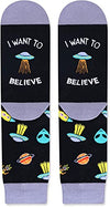 Men Alien Socks, Fun Socks, Alien Gift, Space Alien Socks, Cool Aliens Gift For Friend, Funny Socks, Alien Gifts for UFO Enthusiast,Outer Space Gifts