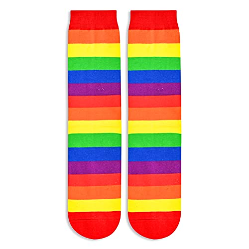 Unisex Rainbow Socks, Pride Socks for Women Men, Lgbtq Socks, Funny Colorful Striped Socks, Lesbian Gifts Gay Gifts, Lgbtq Gifts Pride Gifts