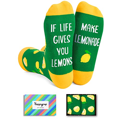 Lemon Gifts Unisex Funny Fruit Socks Lemon Gifts for Women and Men Novelty Lemon Socks