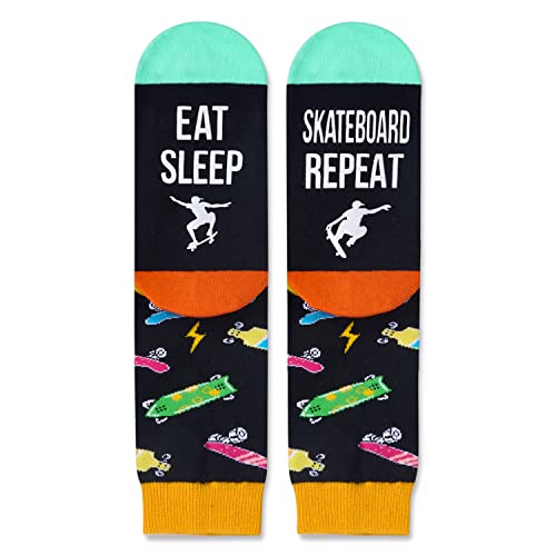 Novelty Skateboard Socks, Funny Skateboard Gifts for Skateboard Lovers, Sports Socks, Gifts For Men Women, Unisex Skateboard Themed Socks, Sports Lover Gift, Silly Socks, Fun Socks
