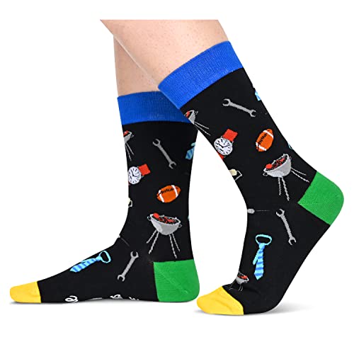 Unique Father's Day Gifts for Uncle, Men Funny Socks, Best Uncle Gifts from Niece Nephew, Cool Uncle Awesome Uncle Gifts, Uncle Birthday Gifts, Novelty Silly Socks for Men