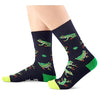 Funny Frog Unisex Adult's Black Crew Socks