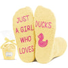 Cute Duck Gifts for Girls, Crazy Fuzzy Duck Socks Gifts for 7-10 years old Girls, Duck Gifts for Duck Lovers, Perfect Gifts for Daughters and Granddaughters Who Love Duck