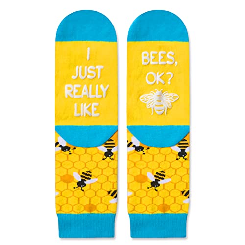Novelty Bee Gifts for Children Fun Bee Socks for Boys and Girls Unique Bee Lover Gifts for Kids, Gifts for 7-10 Years Old