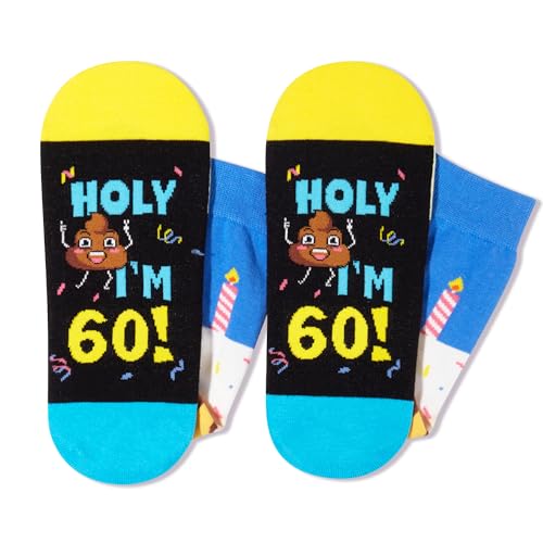 Unique 60th Birthday Gifts for Men Women, Crazy Silly 60st Birthday Socks, Funny Gift Idea for Unisex Adult 60-Year-Old