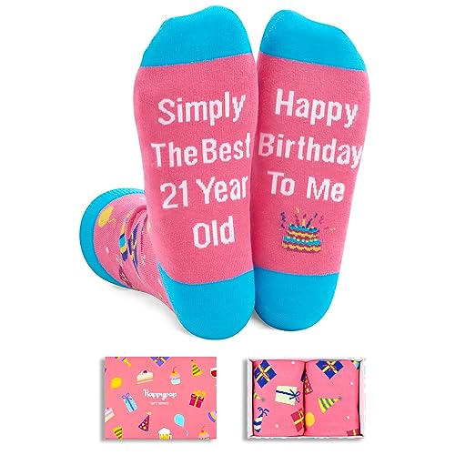 21th Birthday Socks Crazy Silly Gift Idea for Him and Her Unique 21th Birthday Gifts for 21 Year Old Men Women