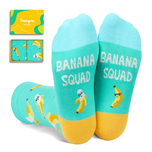 Funny Banana Gifts For Banana Lovers, Banana Socks Fruit Socks for Kids, Unisex Banana Socks For Boys Girls