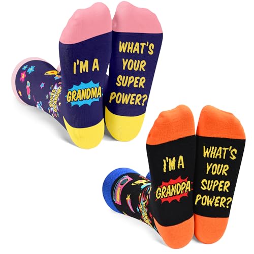 Best Grandparents Socks, Gifts for Grandparents, Cool Gifts for Grandparents from Grandkids, Great Grandma and Grandpa Gifts, Funny Nana and Papa Gifts