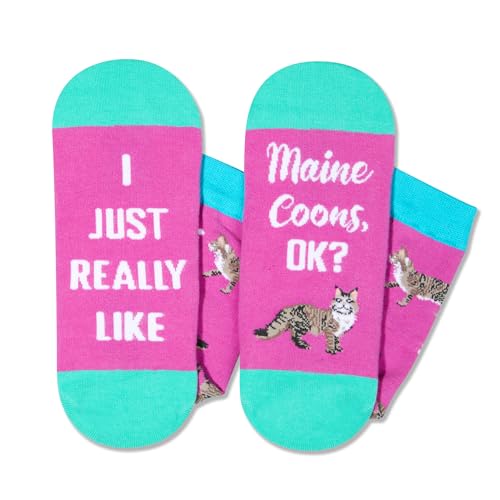 Funny Maine Coon Socks, Socks with Maine Coon, Socks for Maine Coon Owners, Pet Socks with Maine Coon, Maine Coon Gifts for Maine Coon Lovers, Cute Cat Gifts