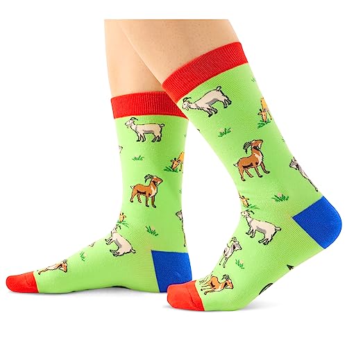 Gifts for Goat Lovers Novelty Goat Gifts for Him and Her Funny Goat Socks for Men and Women