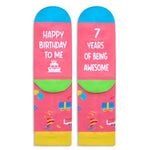 7th Birthday Gifts for 7 Year Old Girls Boys, Crazy Silly Funny Socks for Kids, Kids Novelty Socks