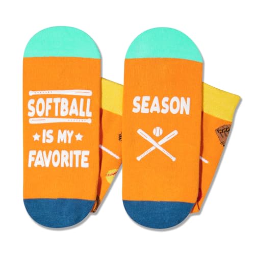 Unisex Funny Socks Softball Socks for Women Men, Softball Mom Dad Gifts Unique Softball Gifts for Men Women Softball Coach Gifts for Men Women