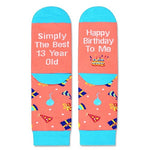 Gifts for 13 Year Old Girls 13th Birthday Gifts, Gifts for Girls age 13, Crazy Silly Funny 13 Year Old Socks for Girls