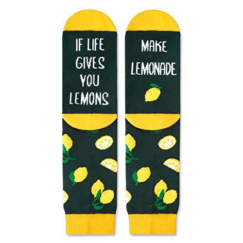 Funny Gifts Novelty Women Men Lemen Socks Lemen Gifts For Lemen Lovers Lemon Theme Gifts