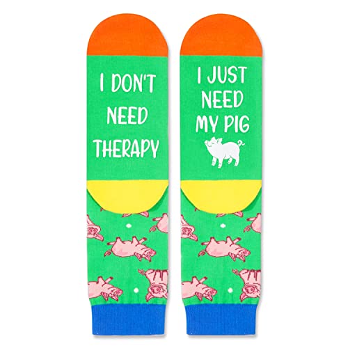Novelty Pig Socks Green