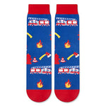 Fireman Gifts for Men, Novelty Fireman Socks, Fire Chief Gifts, Fire Socks, Firefighter Socks, Best Gift for Firefighters, Retired Firefighters, and Fire Department Enthusiasts, Flame Socks