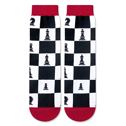 Novelty Chess Socks, Funny Chess Gifts for Chess Lovers, Sports Socks, Gifts For Men Women, Unisex Chess Themed Socks, Silly Socks, Fun Socks