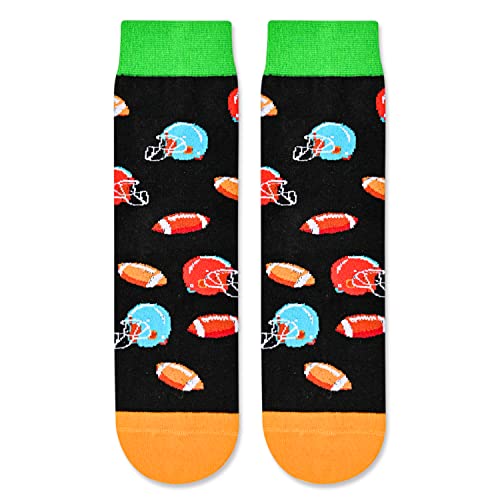 Unisex Novelty Football Socks for Kids, Children Ball Sports Socks, Funny Football Gifts for Football Lovers, Kids' Fun Socks, Perfect Gifts for Boys Girls, Sports Lover Gift, Gifts for 7-10 Years Old