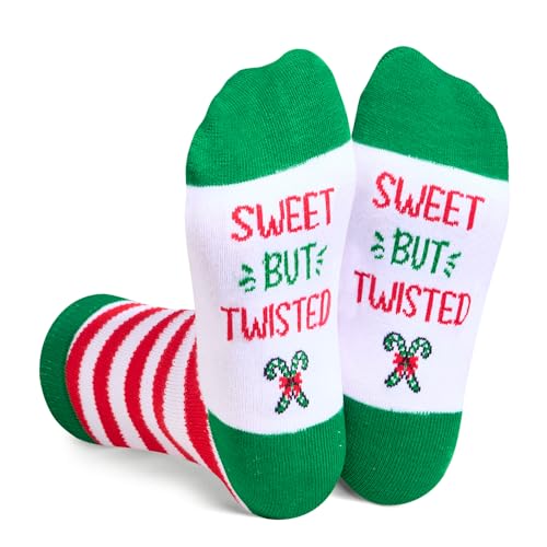 Funny Christmas Gifts for Kids, Christmas Socks, Candy Cane Socks for Boys Girls, Xmas Gifts, Holiday Gifts, Candy Cane Gifts, Santa Gift Stocking Stuffer, Gifts for 7-10 Years Old