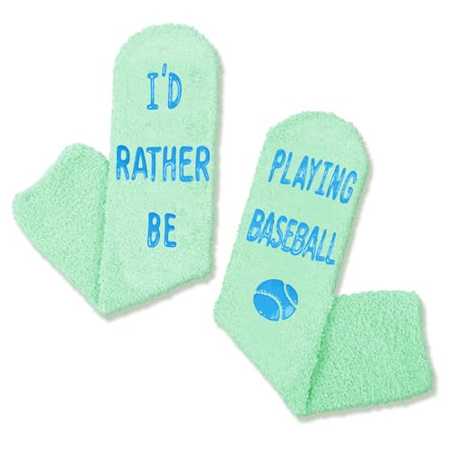 Unisex Baseball Socks for Kids Teens, Funny Baseball Gifts for Baseball Lovers, Boys Girls Baseball Socks, Cute Sports Socks for Sports Lovers, Gifts for 7-10 Years Old