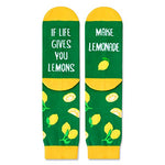 Lemon Gifts Unisex Funny Fruit Socks Lemon Gifts for Women and Men Novelty Lemon Socks