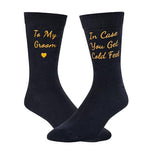 Funny Socks Groom Gifts from Bride Groom Socks Wedding Socks for Men Wedding Gifts Cold Feet Golden