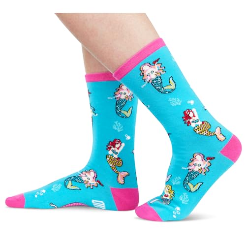 One-Size-Fits-All Mermaid Gifts, Unisex Mermaid Socks for Women and Men,  Mermaid Gifts Gender-Neutral Animal Socks