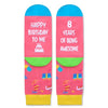 Funny Fun Crazy 8th Birthday Socks, Teens' 8th Birthday Gifts, Perfect Gifts for 8 Year Old Boy or Girl, Unique 8th Birthday Gift for Kids