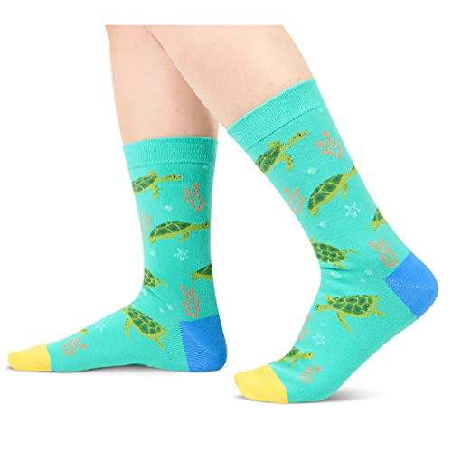One-Size-Fits-All Turtle Gifts, Unisex Turtle Socks for Women and Men,  Turtle Gifts Gender-Neutral Animal Socks
