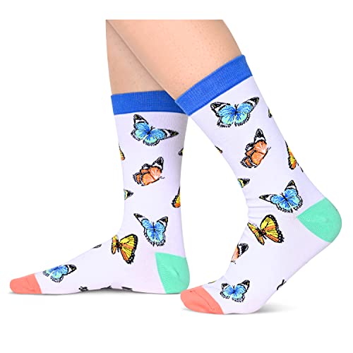 Gender-Neutral Butterfly Gifts, Unisex Butterfly Socks for Women and Men, Butterfly Gifts Animal Socks