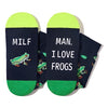 Funny Frog Unisex Adult's Black Crew Socks