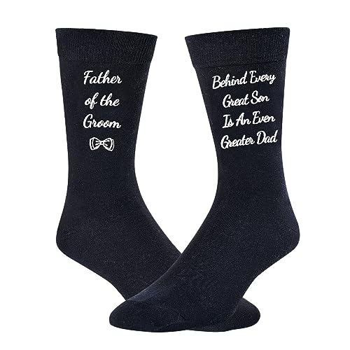 Unique Father in law Men's Black Crew Socks