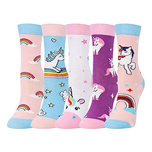 Funny Unicorn Socks for Girls, Novelty Unicorn Gifts For Unicorn Lovers, Children's Day Gift For Your Daughter, Gift For Sisters, Funny Unicorn Socks for Kids, Girls Unicorn Themed Socks