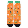 Spooky Halloween Unisex Adult's Orange Crew Socks