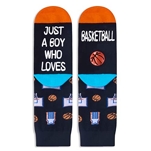 Novelty Basketball Unisex Children's Black Crew Socks
