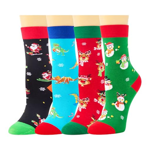 Santa Socks, Novelty Christmas Gifts for 4-7 Years OldKids, Funny