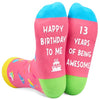 Funny Fun Crazy 13th Birthday Socks, Teens' 13th Birthday Gifts, Perfect Gifts for 13 Year Old Boy or Girl, Unique 13th Birthday Gift for Kids