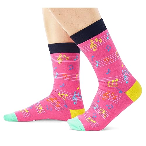 Music Note Gifts for Music Lovers, Gifts for Musicians, and Music Teachers. Novelty Music Themed Gifts, Music Note Socks for Men, Women, and Teens