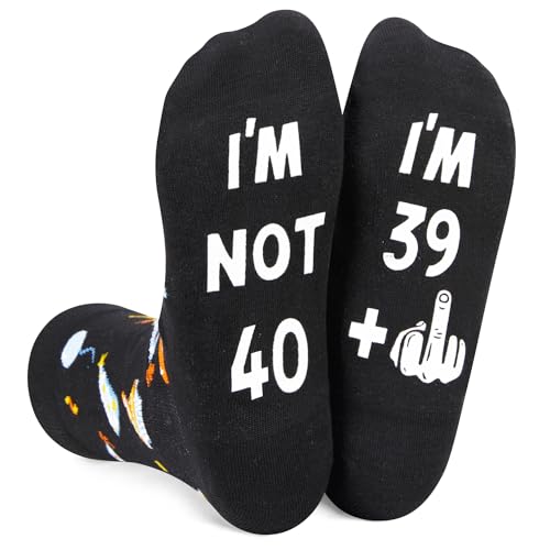 40th Birthday Socks Crazy Silly Gift Idea for Him and Her Unique 40th Birthday Gifts for 40 Year Old Men Women