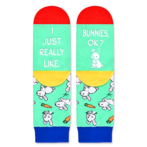 Unique Rabbit Lover Gifts Novelty Rabbit Gifts for Boys and Girls Fun Rabbit Socks for Kids Easter Gifts, Gifts for 7-10 Years Old