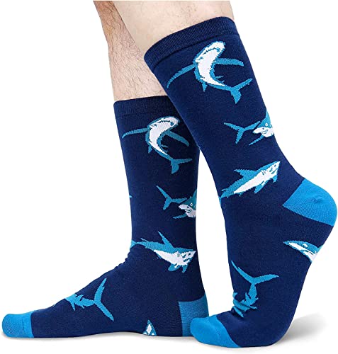 Funny Shark Gifts for Men Fish Gifts for Him Shark Lovers Gift Cute Sock Gifts Shark Socks