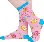 Novelty Donut Gifts for Women, Anniversary Gift for Her, Funny Food Socks, Women's Donut Socks, Gift for Mom, Funny Donut Socks for Donut Lovers