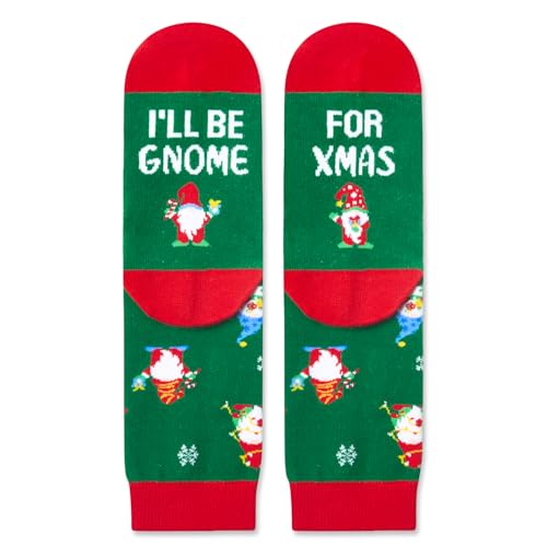 Gnome Socks, Funny Christmas Gifts for Boys Girls, Christmas Vacation Gifts, Xmas Gifts, Holiday Gifts, Gnome Gifts, Santa Gift Stocking Stuffer, Gifts for 7-10 Years Old