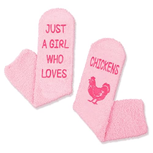 Unique Chicken Gifts for 7-10 years old Girls Who Love Chicken, Cute Chicken Gifts for Kids, Crazy Fuzzy Chicken Socks for 7-10 years old, Unique Chicken Gifts for Chicken Lovers