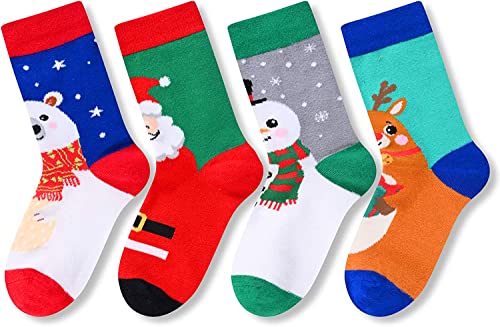 Funny Children Christmas Socks, Christmas Presents, Novelty Christmas Gifts for Kids, Best Secret Santa Gifts, Holiday Socks for Boys Girls, Santa Socks, Xmas Gifts, Gifts for 7-10 Years Old