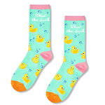 Funny Saying Rubber Duck Gifts For Women,What The Duck,Novelty Duck Print Socks, Valentines Gifts, Christmas Gifts