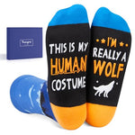 Wolf Gifts,Funny Socks Funny Gifts for Women Men, Novelty Wolf Socks Fun Crazy Silly Socks,Wolf Socks