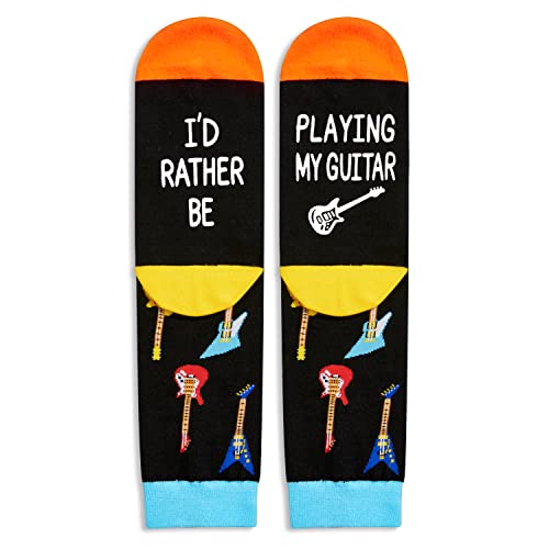Guitar Gifts for Men Women, Funny Socks Guitar Lovers Gifts, Heavy Metal Gifts Music Gifts for Bass Guitar Players Teachers, Guitar Socks