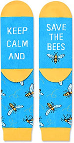 Novelty Bee Blue Socks
