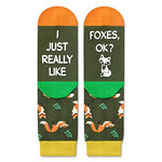 Unisex Fox Socks Dark Green
